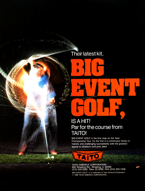Big Event Golf MAME2003Plus Game Cover